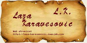 Laza Karavesović vizit kartica